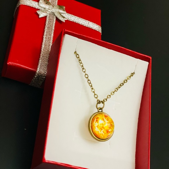 DOUBLE SIDED GALAXY GLASS PENDANT JEWELRY - Picture 14 of 14